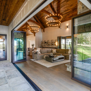 A Waterfront Retreat with 280-Degree Views via Open Corner Glass NanaWall Doors