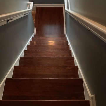 Oak Stair Tread and Riser Installation