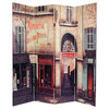 6' Tall Double Sided French Cafe Canvas Room Divider