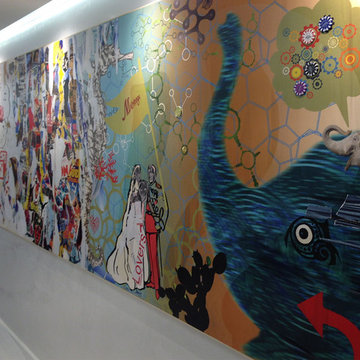 Large decorative mural for private offices (one of a kind artwork)