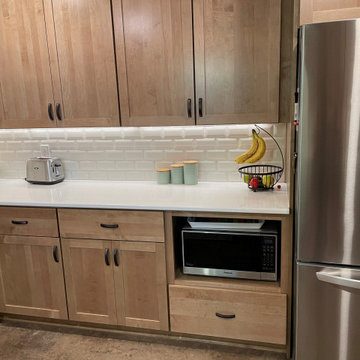 Modern Kitchen Remodel Done in a Maple Mission Door