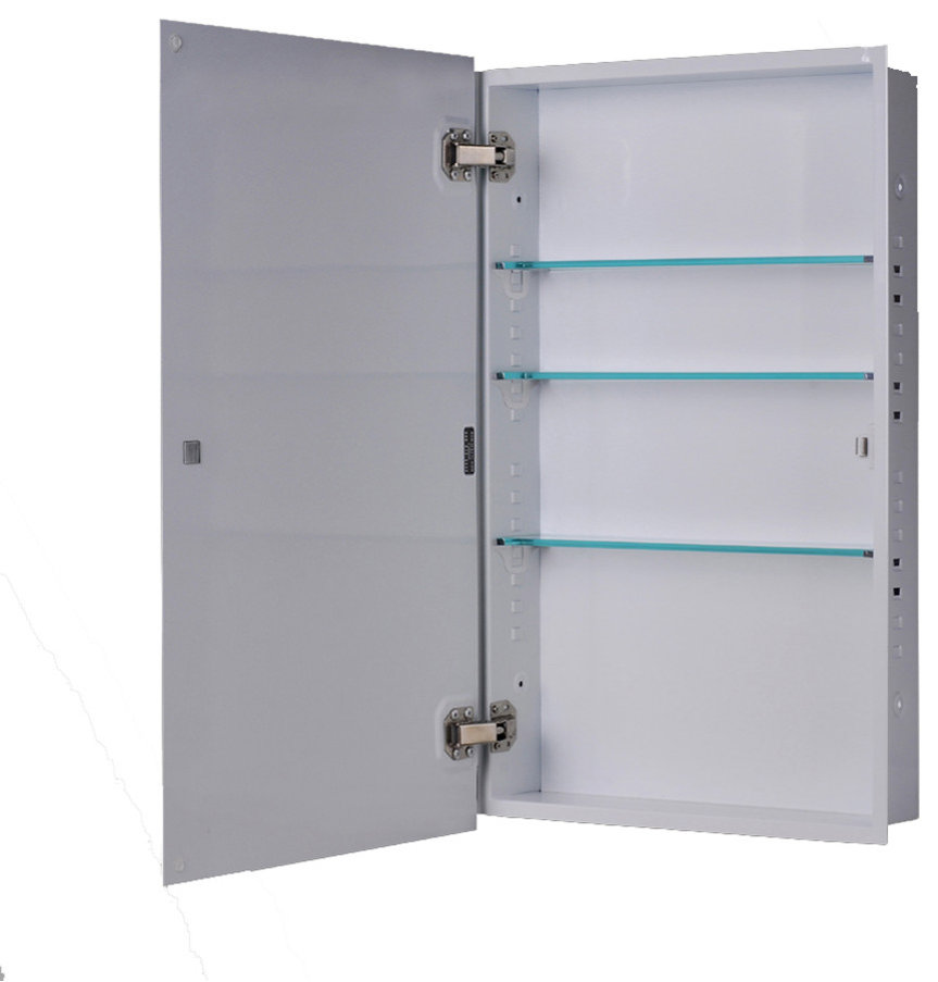 Euroline Medicine Cabinet, 18"x24", Beveled Edge, Flush Mounted