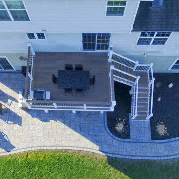 Two-Story Custom Deck with Fire Pit