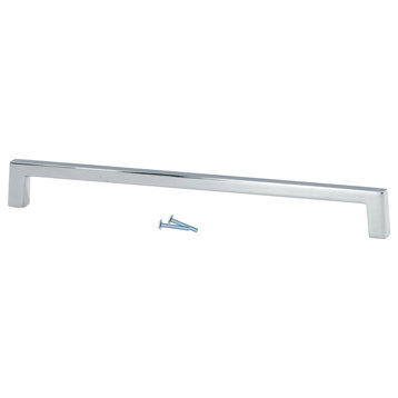 Sleek Square 8" (203mm) Centers Chrome, Cabinet Hardware Pull / Handle