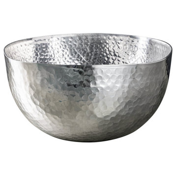 Handcrafted Hammered Stainless Steel Square Centerpiece Bowl