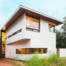White Stucco Black Windows