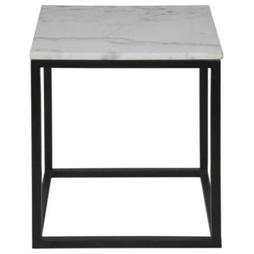 Edward Side Table, Small, Metal and Quartz