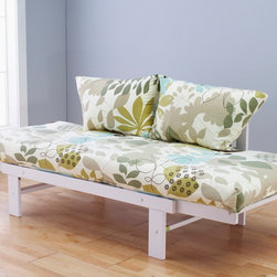 Elite White Futon Lounger in English Garden - Sofas