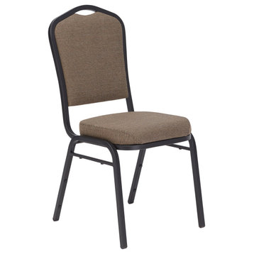 NPS 9300 Fabric Stack Chair, Natural Taupe Seat/Black Sandtex Frame
