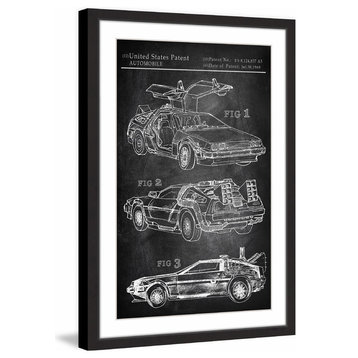 "Back to the Future Car" Framed Painting Print, 24"x36"