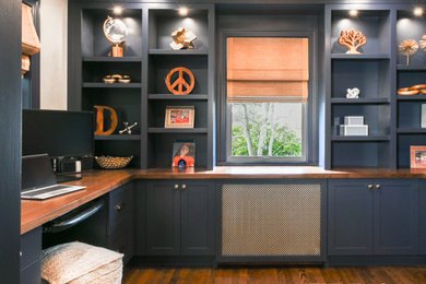 Inspiration for a timeless built-in desk study room remodel in Other