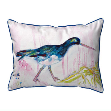 Black Shore Bird Large Indoor/Outdoor Pillow 16x20
