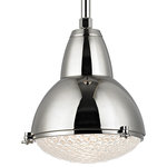 Hudson Valley Lighting - Belmont, One Light 15-inch Pendant, Polished Nickel Finish, Clear Glass - In the early twentieth century, the northern French city of Lille was among the first to illuminate its streets using newly engineered convex lenses. Our Belmont pendant translates these storied vintage lamps into stylish domestic settings. We join the polished prismatic glass to a sturdy metal body with custom knobbed fasteners, creating the pendant's memorable gourd figure that has endured for over 100 years.