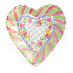 Taylor Fluted Heart Plate - Glen Park | MacKenzie-Childs - Dinner Plates