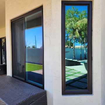 Anlin Black Frame Windows with Low-E 340 Glass