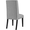 Baron Parsons Upholstered Fabric Dining Side Chair, Light Gray