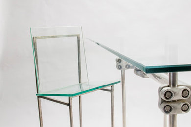 Design and Fabricate Custom Steel and Glass Table and Chair