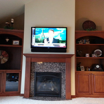Traditional Living Room Television Installation