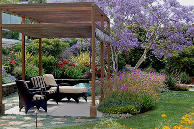 Example of a tuscan home design design in San Diego