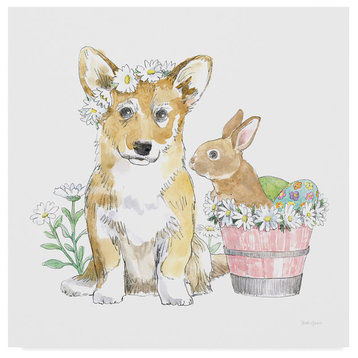 "Easter Pups I" by Beth Grove, Canvas Art, 24"x24"