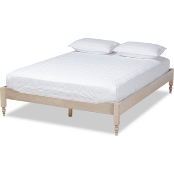 Laure Platform Bed Frame - Antique White, King