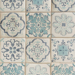 Duquesa Lisbon Decorative Field in Acqua - Tile