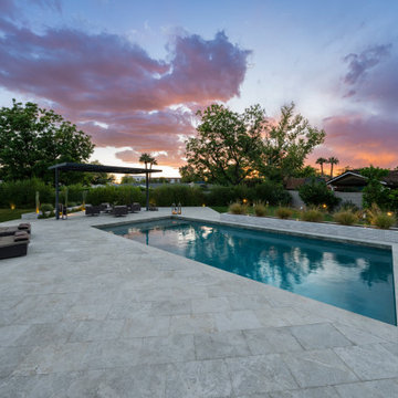 Mid-Century Modern Landscape Escape in Arcadia Pool, Outdoor Bar & Lush Front