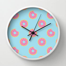 Donuts 1 Wall Clock by Will Wild - Wall Clocks