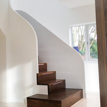 Walnut Staircase - Entrance Lobby