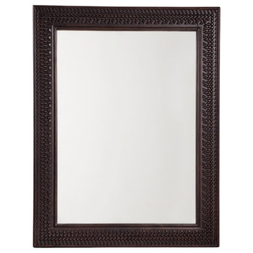 Ashley Furniture Balintmore 52" x 40" Wood Accent Mirror in Dark Brown