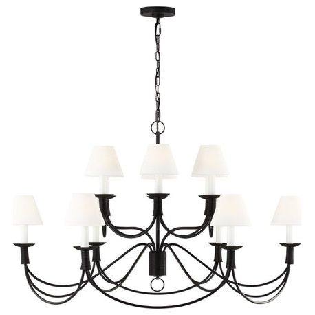 Ralph Lauren Sullivan 12-Light Large Chandelier LC12012AI, Aged Iron