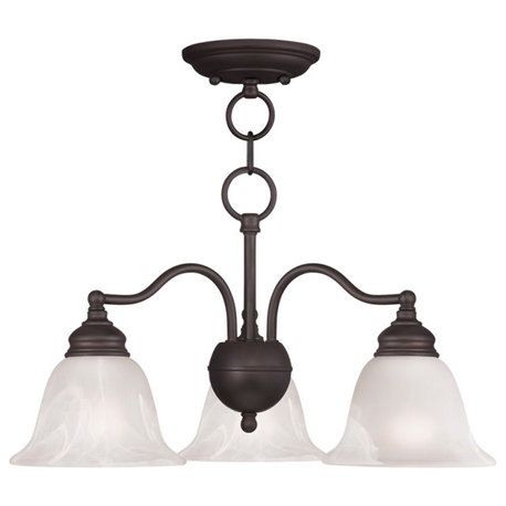 LIVEX Lighting 1343-07 Essex 3-Light Convertible Chandelier