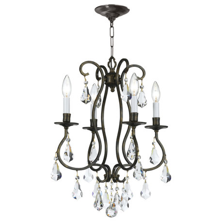 Crystorama Lighting Group 5014-CL-MWP Ashton 4 Light 16"W Crystal - English