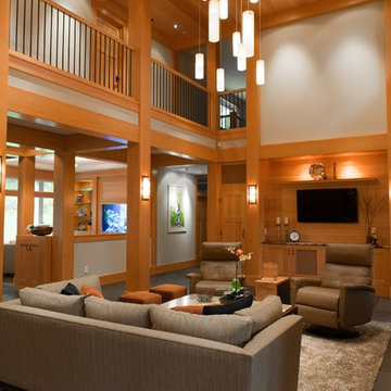 FARMHOUSE CHANDELIER FOR TWO STORY ROOM, UNIQIE LIGHTING BY GALILEE LIGHTING