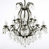 Wrought Iron Empress Crystal Chandelier