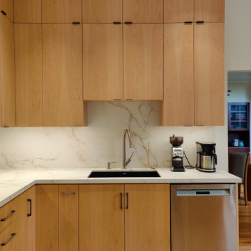 Natural Oak Cabinetry Sink and Dishwasher