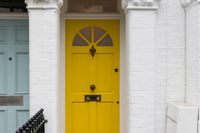 Design ideas for a traditional brick white exterior in London.