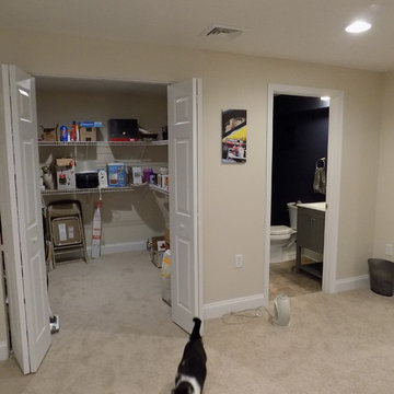 Ben & Melanie Neff Basement in York, PA walk in closet area