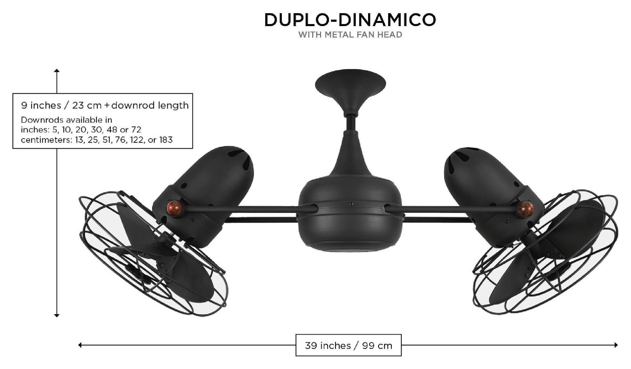 Ceiling Fan Angular Rotation Duplo Dinamico Rotational Ceiling Fan - Industrial - Ceiling Fans - by ...