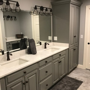 Distressed Gray Painted Vanity