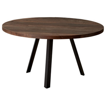 Coffee Table Accent Cocktail Round Living Room 36"dia Metal Brown Black