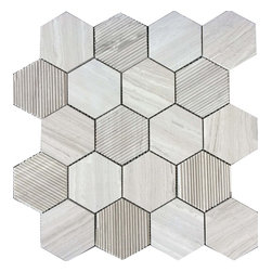Wooden White - Mosaic Tile