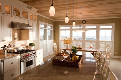 Inspiration for a coastal home design remodel in Providence