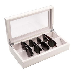 White Wood Multi Eyeglass Case - Storage Bins And Boxes