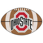Sports Licensing Solutions LLC - Ohio State Football Rug 22"x35" - For all those football fans out there: football-shaped area rugs by Fanmats. Made in U.S.A. 100% nylon carpet and non-skid recycled vinyl backing. Machine washable. Officially licensed. Chromojet printed in true team colors.