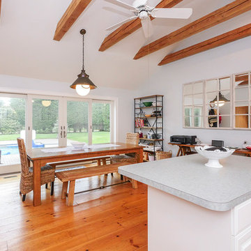 Eat-In Kitchen and Dining Room with 4-Panel Sliding French Doors