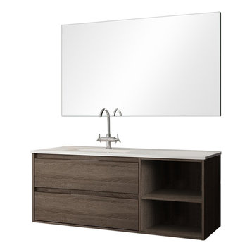 Neo 2-Drawer Bathroom Vanity Unit, Britannia Finish, 120 cm