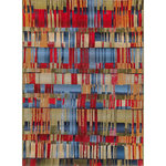 Trans Ocean - Liora Manne Marina Paintbox Indoor/Outdoor Rug Multi 7'10"x9'10" - Artistic design takes center stage in this updated contemporary patterned area rug. Bold, rich colors in a complex linear design come together to create a true statement piece. Multicolored with shades of red, blue, green, orange and beige will effortlessly compliment any space inside or outside your home.