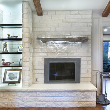 A Rustic Fireplace Gets an Elegant New Look