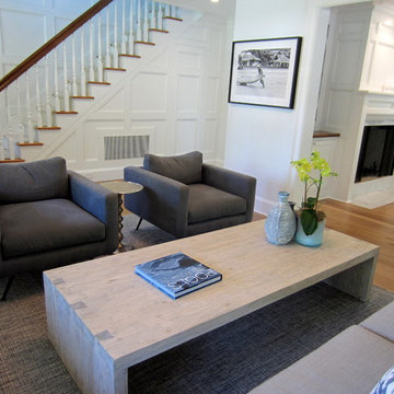 AMAGANSETT:  WIDE PLANK CHARACTER WHITE OAK INSTALLED/FINISHED W BONA TRAFFIC HD